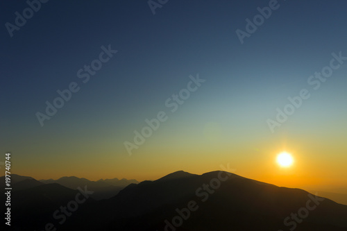 Poland, Tatra Mountains, Zakopane - sunset over Western Tatra Mountains range - Tomanowa Przelecz Pass and Tomanowy Wierch peak © Art Media Factory