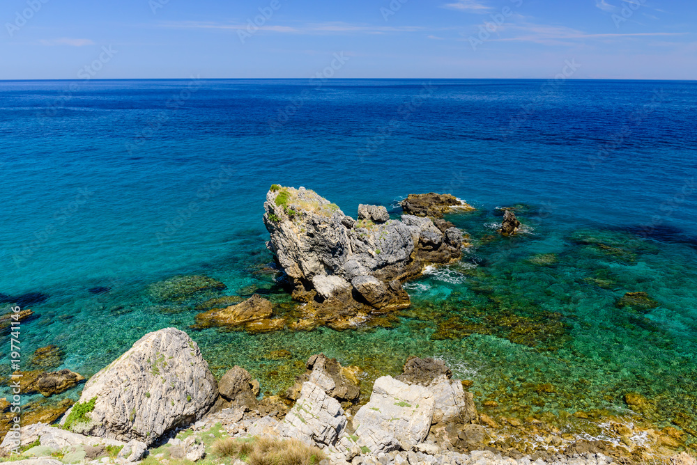 The picturesque coast of the island of Samos, Greece The picturesque coast of the island of Samos, Greece