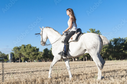 Woman astride