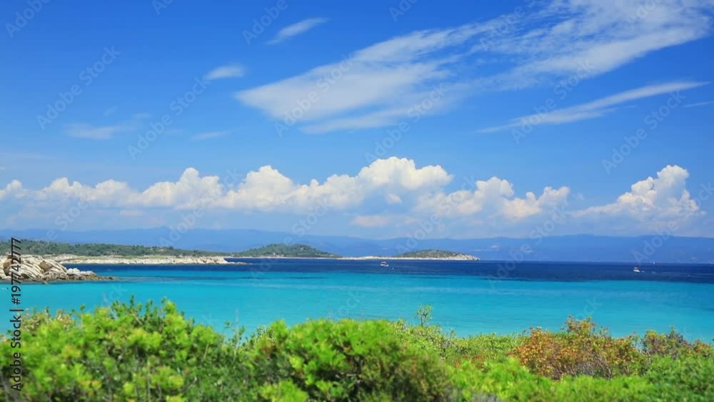 View at tropical sea line