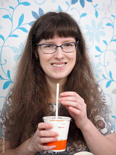 People eat fast food