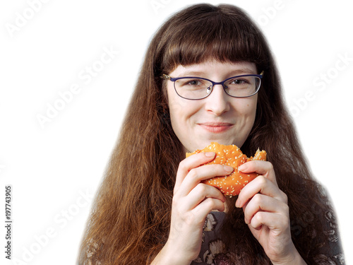 People eat fast food