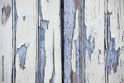 grunge peeling wooden panel wall background