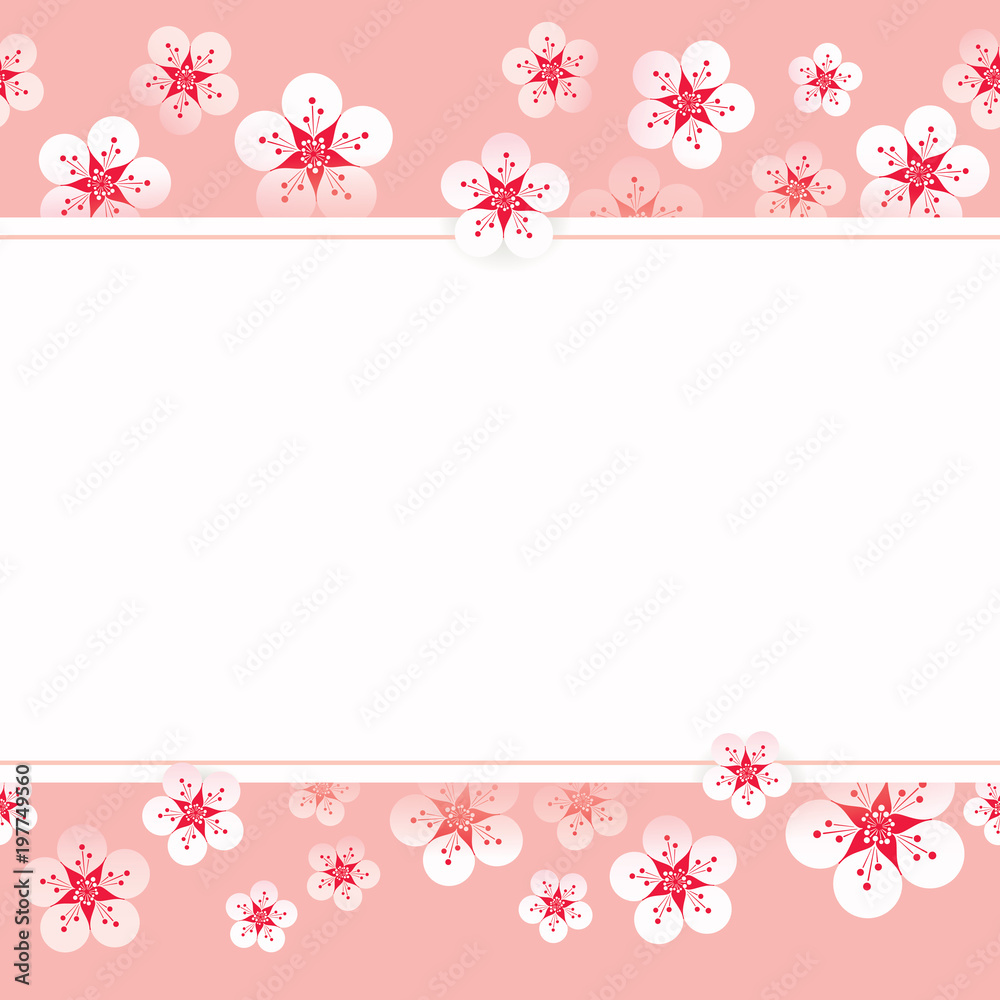 Vector illustration of sakura blossom background, cherry blossom vector.