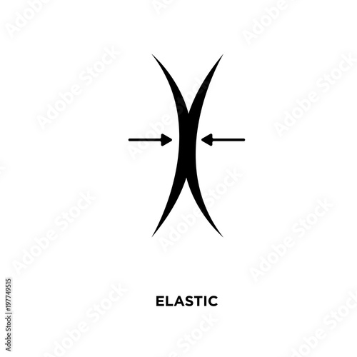 elastic icon isolated on white background for your web, mobile and app design