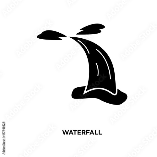 waterfall icon isolated on white background for your web, mobile and app design