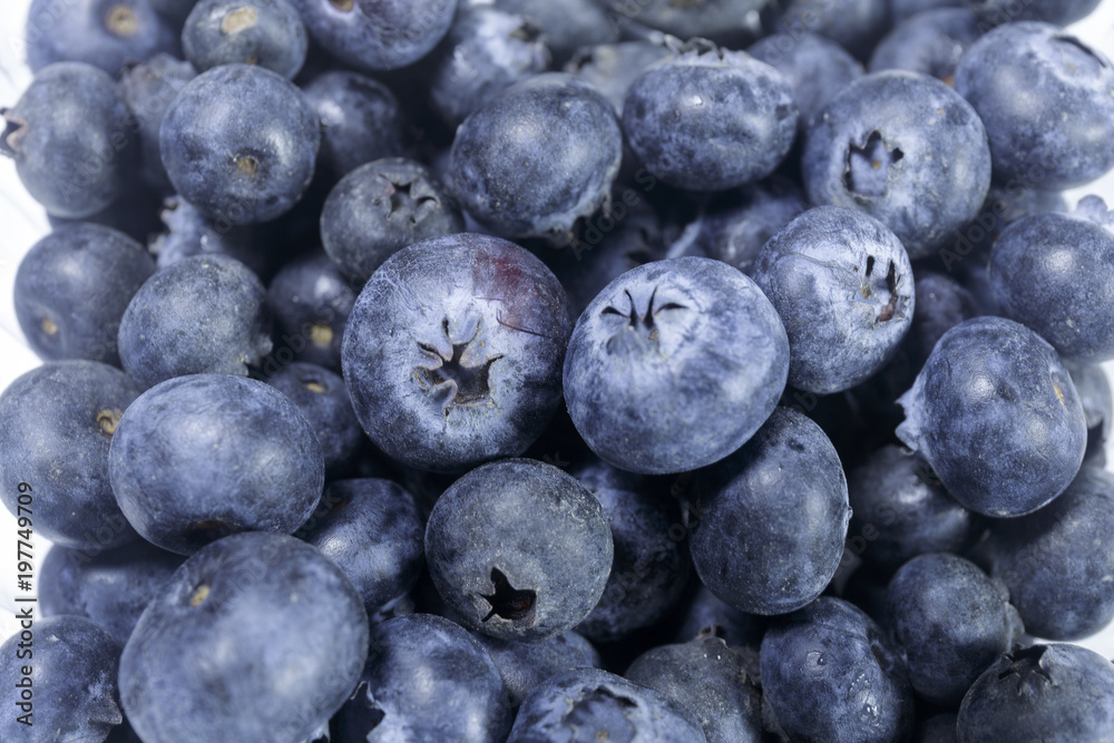 Blueberry closeup isolated on a white background, Ready to Eat, Vegan food. Blueberry closeup isolated on a white background, Ready to Eat, Vegan food.