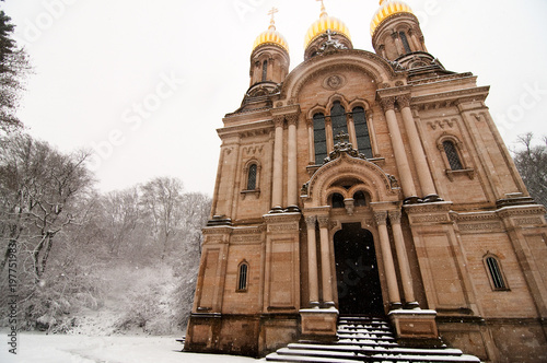 Snowy Church in Germany
