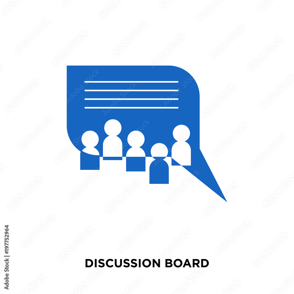 discussion board icon isolated on white background for your web, mobile and app design discussion board icon isolated on white background for your web, mobile and app design