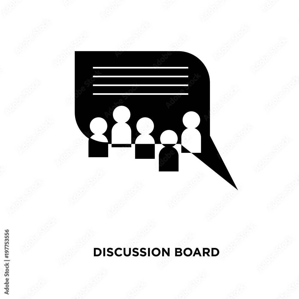 discussion board icon isolated on white background for your web, mobile and app design discussion board icon isolated on white background for your web, mobile and app design