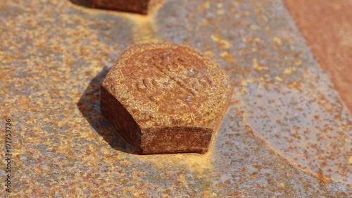 rusty bolt head