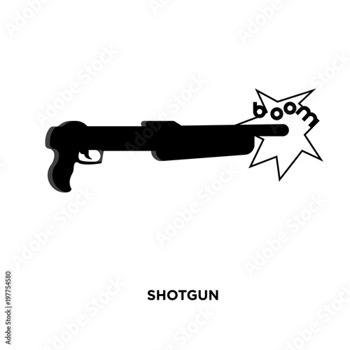 shotgun icon isolated on white background for your web, mobile and app design