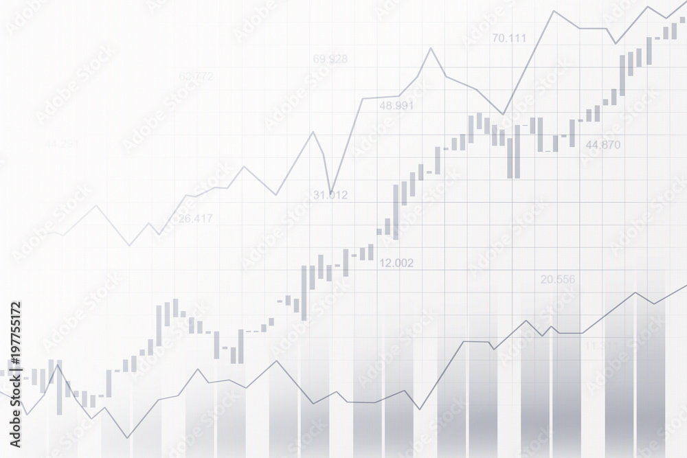 Stock market or forex trading graph in graphic concept