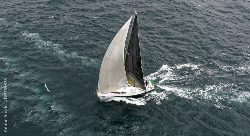 Obraz premium Yachting. Sailing yacht race. Sailing