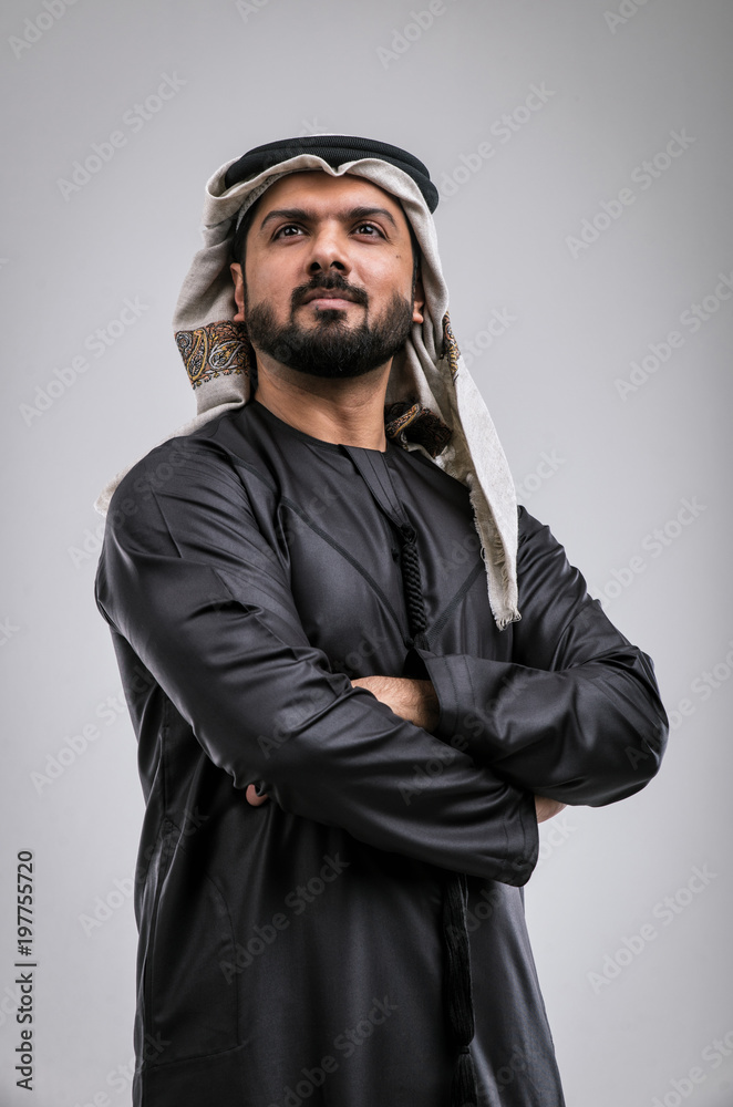 Obraz premium Arabic handsome man studio portraits