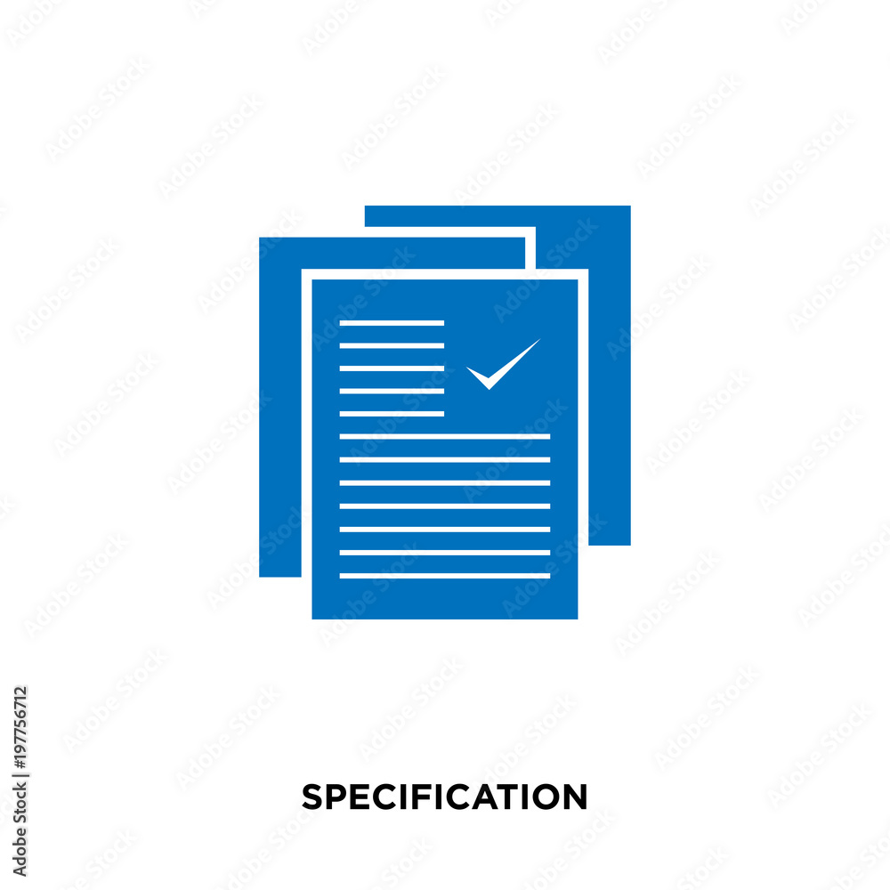 specification icon isolated on white background for your web, mobile and app design specification icon isolated on white background for your web, mobile and app design
