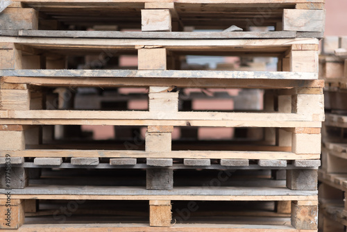 wooden pallets in stack