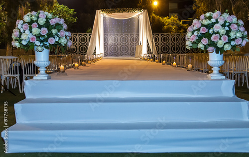 Jewish Hupa , wedding putdoor . photo