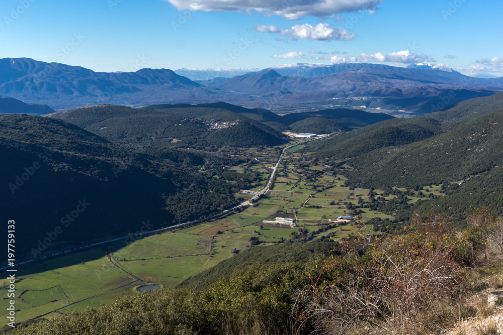 Obraz premium Amazing panoramic Landscape of Pindus mountain, Epirus, Greece