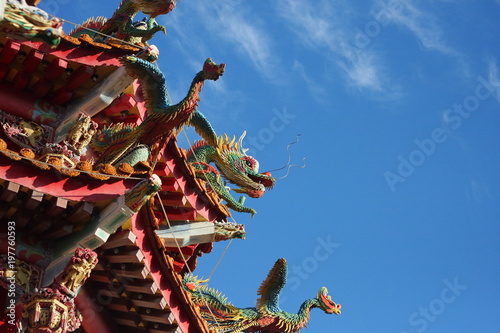 Chinese Dragon in Chinese temple 