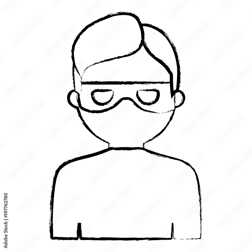 sketch of cartoon thief icon over white background, vector illustration sketch of cartoon thief icon over white background, vector illustration