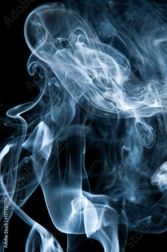 Unique white smoke pattern
