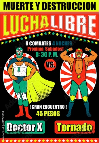 Vintage Lucha Libre Ticket.