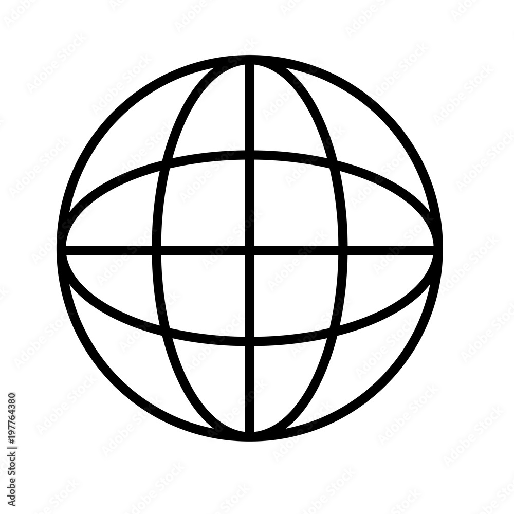 global sphere icon over white background, vector illustration global sphere icon over white background, vector illustration