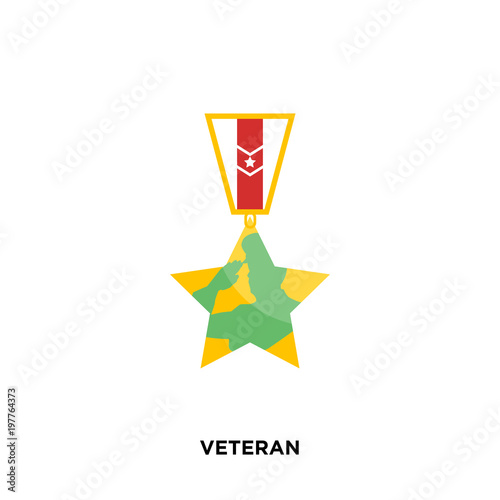 Free Download veteran icon isolated on white background for your web, mobile and app design - GFXLoad