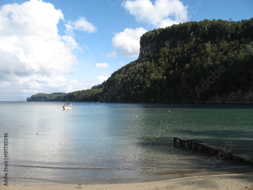 Lake in Arrayanes National's Park, Villa La Angostura, Patagonia, Argentina photo