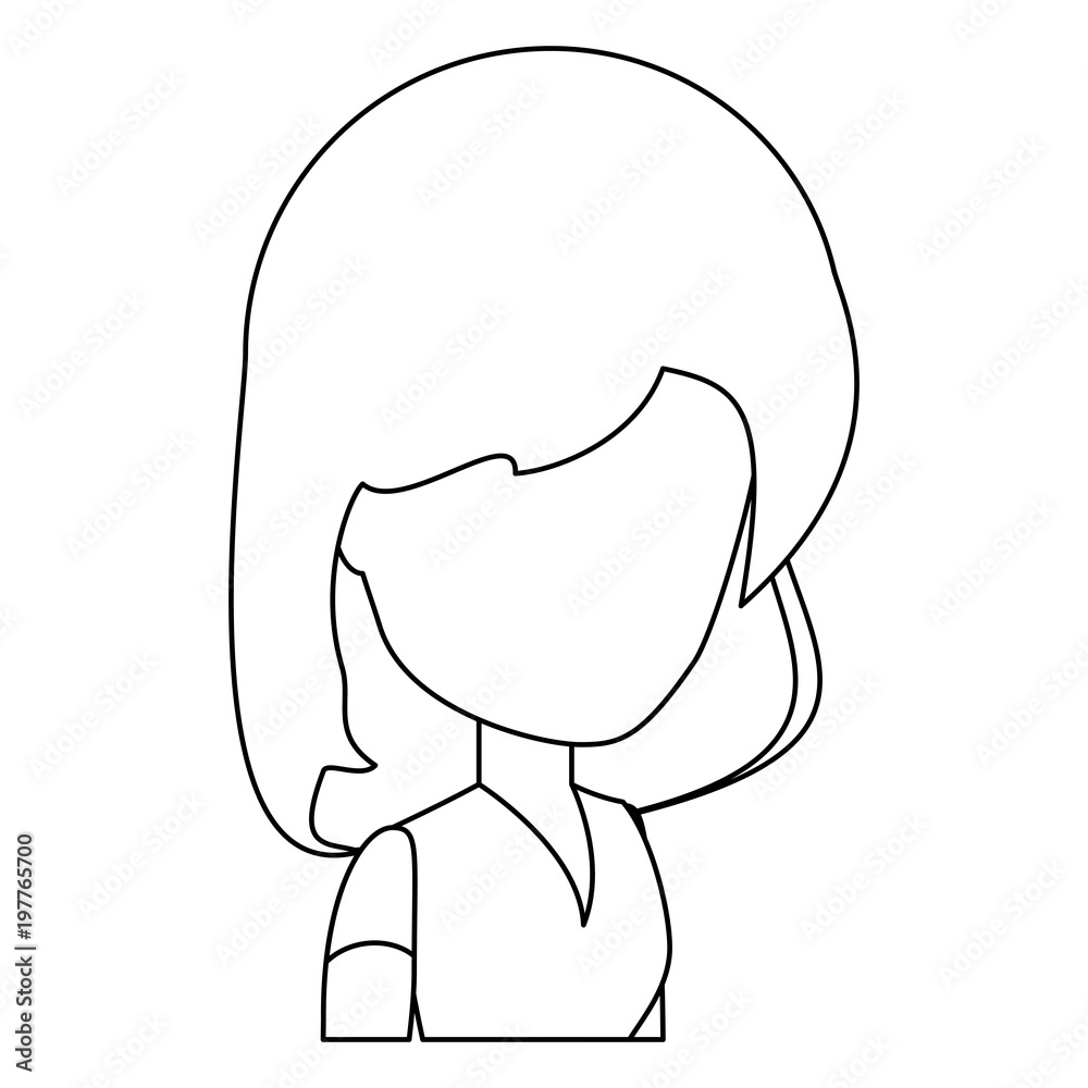 avatar woman icon over white background, vector illustration avatar woman icon over white background, vector illustration