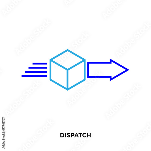 dispatch icon isolated on white background for your web, mobile and app design