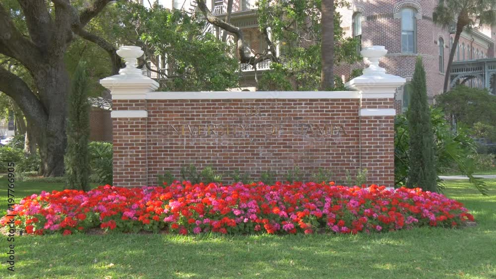 University of Tampa's wall sign University of Tampa's wall sign