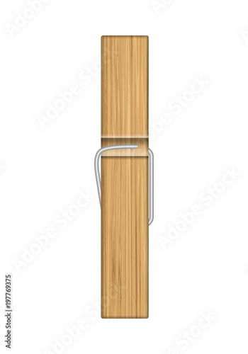 Wooden clothespin