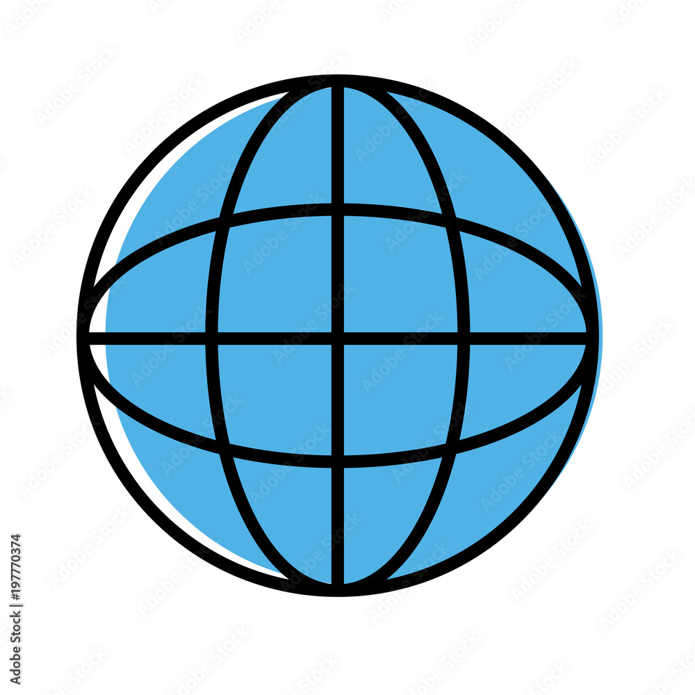 global sphere icon over white background, colorful design. vector illustration global sphere icon over white background, colorful design. vector illustration