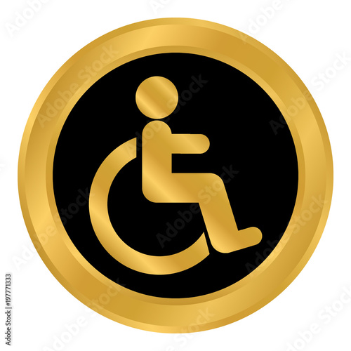 Disabled sign button.