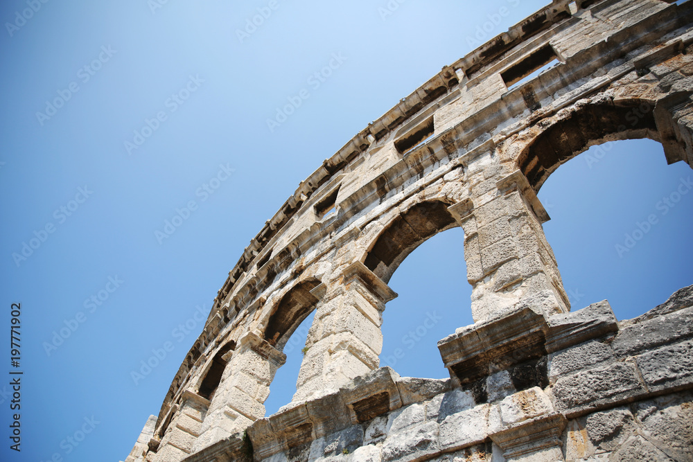 Roman Amphitheatre Arena in Pula, Croatia