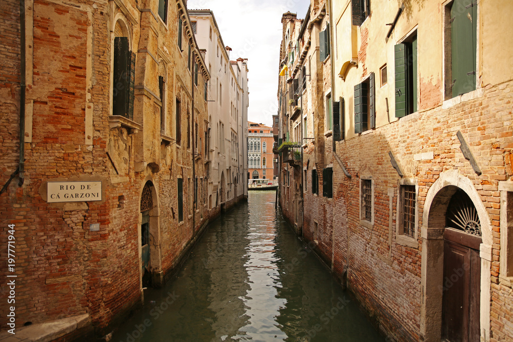 Beautiful old Canal Water in Venice, Italy