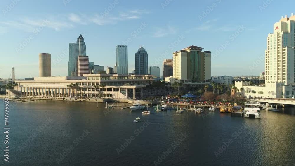 Aerial view of skyscrapers in Tampa Aerial view of skyscrapers in Tampa