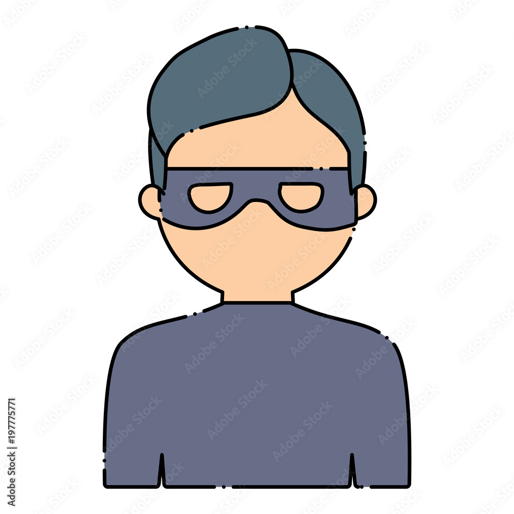 cartoon thief icon over white background, colorful design. vector illustration cartoon thief icon over white background, colorful design. vector illustration