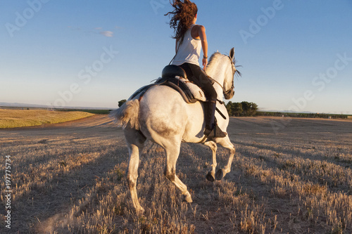 Woman astride