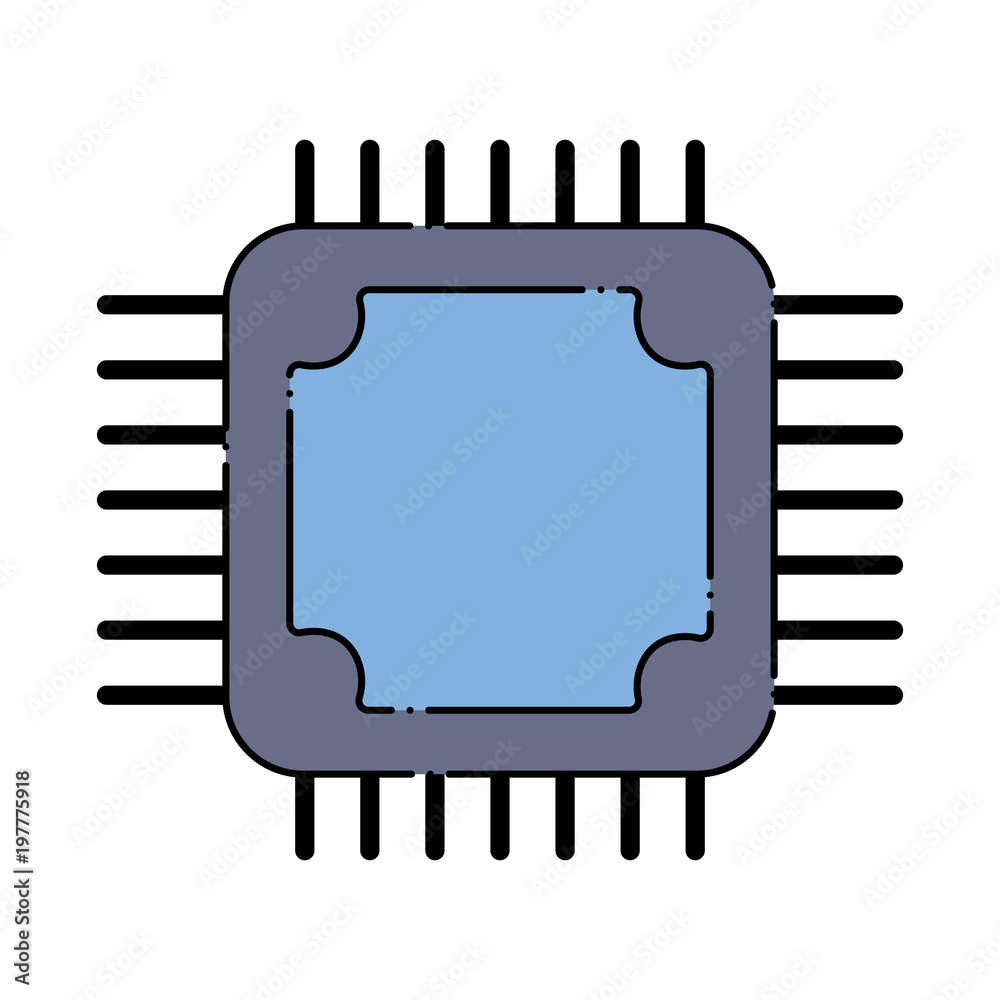 computer chip icon over white background, colorful design. vector illustration computer chip icon over white background, colorful design. vector illustration