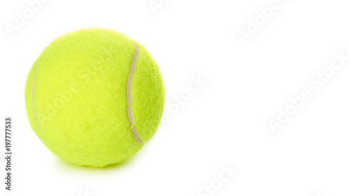 Single tennis ball isolated on white background. copy space, template © Sviatoslav Kovtun