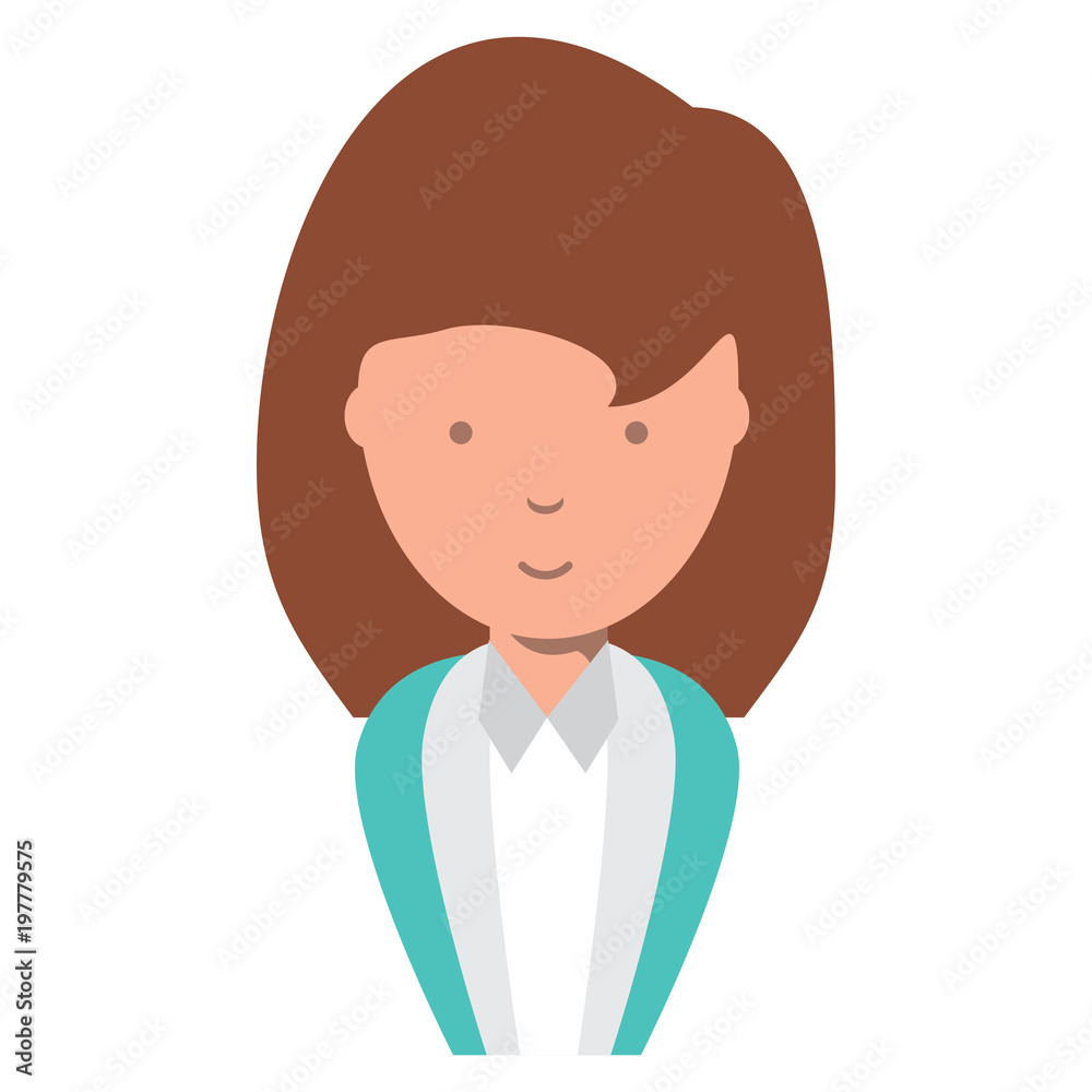 Cartoon businesswoman icon over white background, colorful design. vector illustration Cartoon businesswoman icon over white background, colorful design. vector illustration