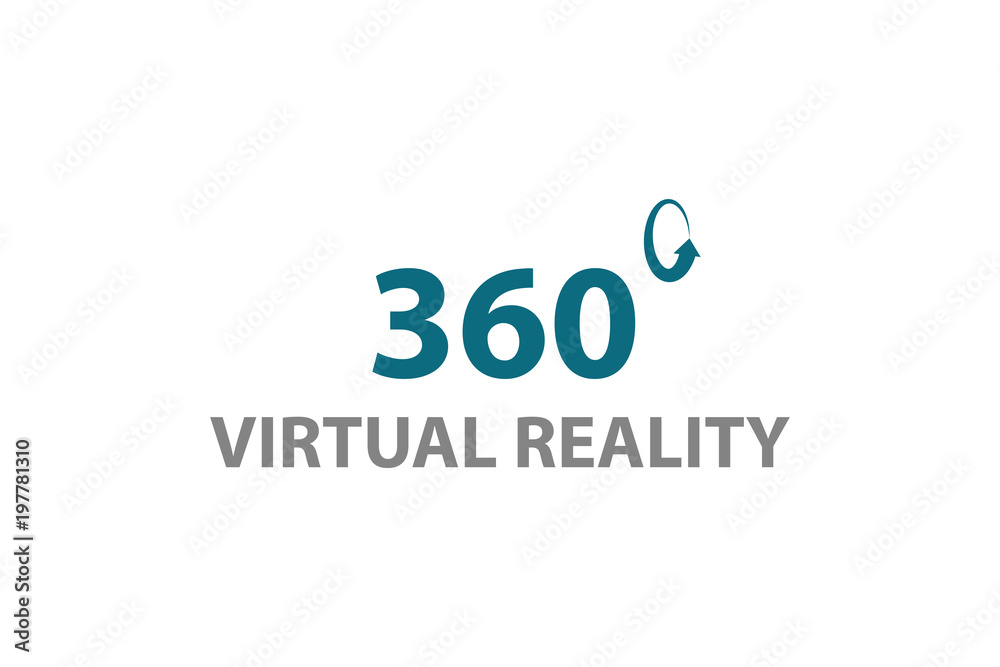 360 virtual reality logo design vector template