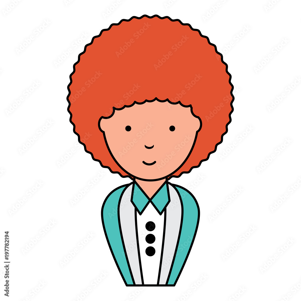 Cartoon businesswoman icon over white background, colorful design. vector illustration