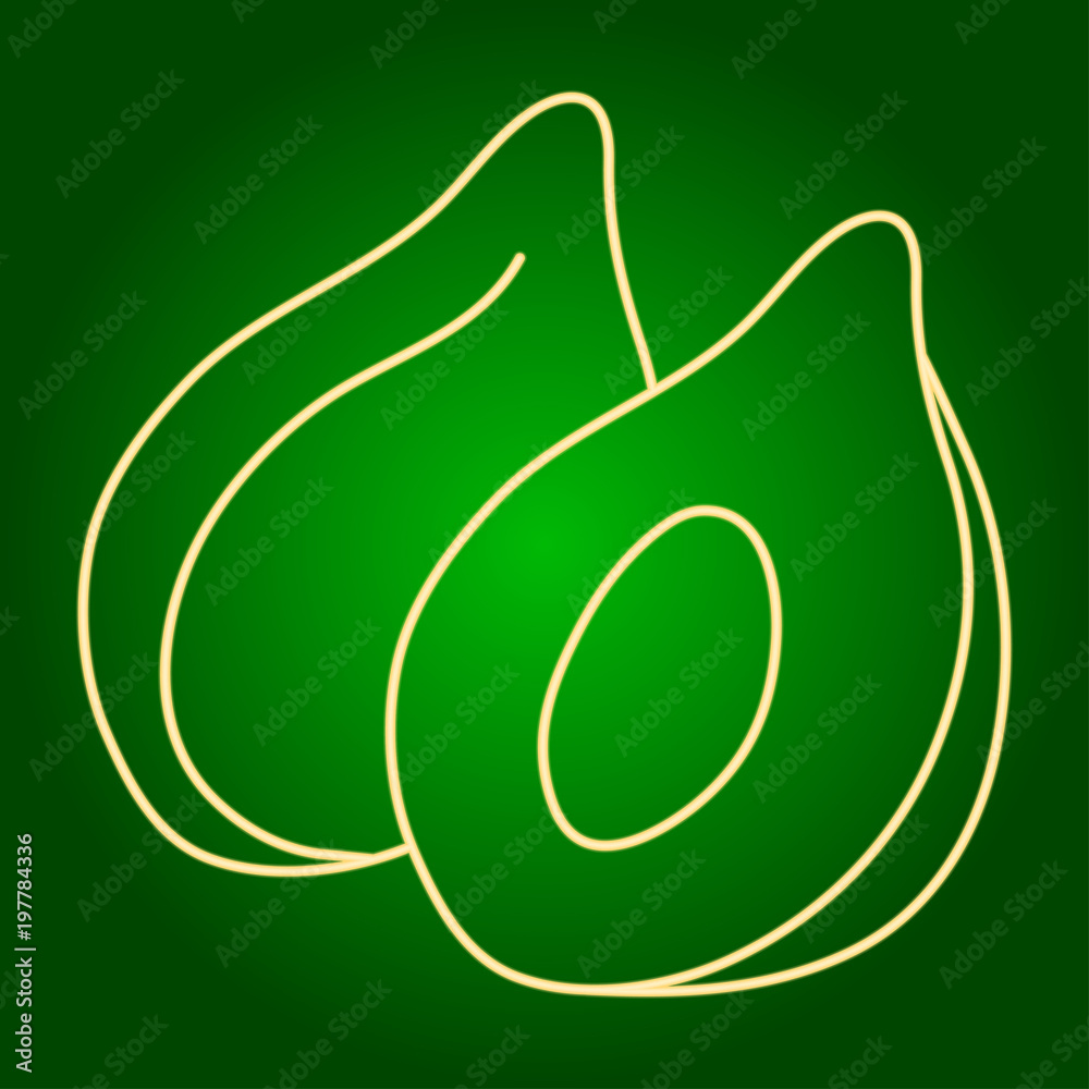 Icons of green mango. Holiday Ugadi. Fine lines. Icons of green mango. Holiday Ugadi. Fine lines.