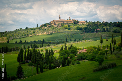 Pienza, Val d'Orcia, Tuscany, Italy. Spring landscape