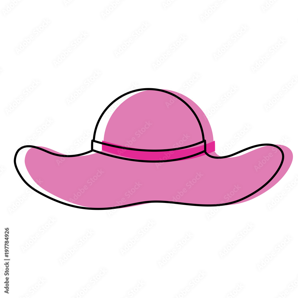 beach hat icon over white background, colorful design. vector illustration beach hat icon over white background, colorful design. vector illustration