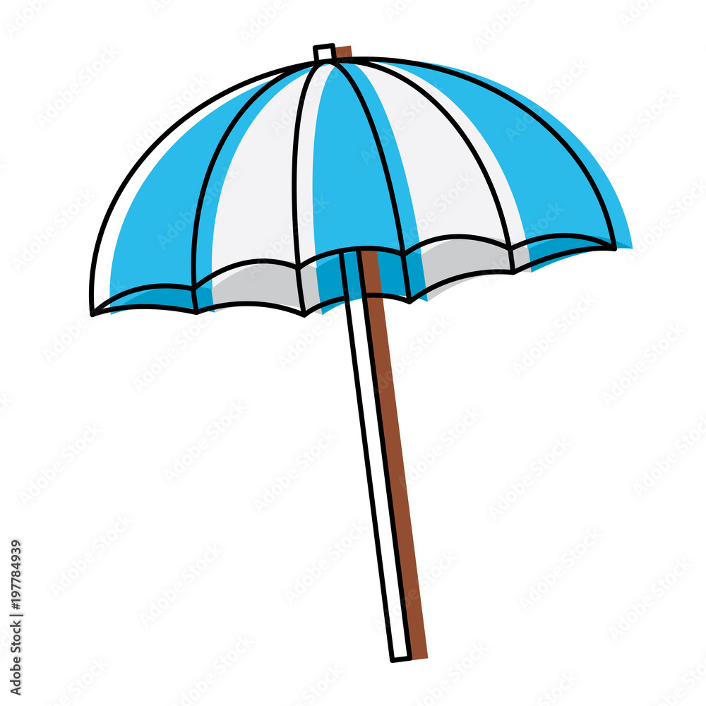 beach parasol icon over white background, colorful design. vector illustration